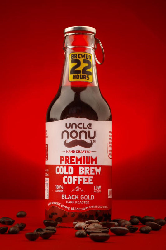 Premium Cold Brew Coffee (Black Gold) (Dark Roasted) (No Added Sugar) - Pack Of 6