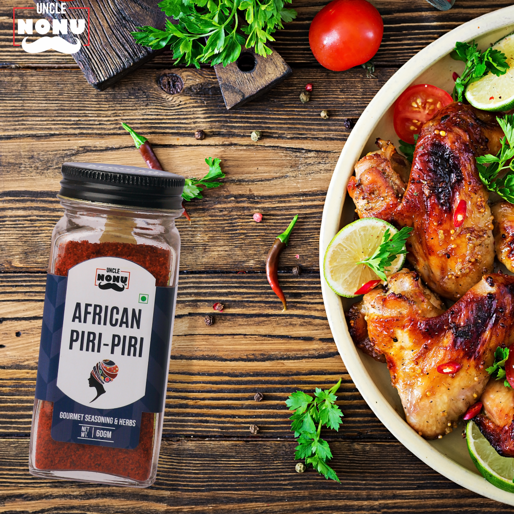 African Piri Piri Mix | Gourmet Seasoning | 60 GM (Glass Bottle)
